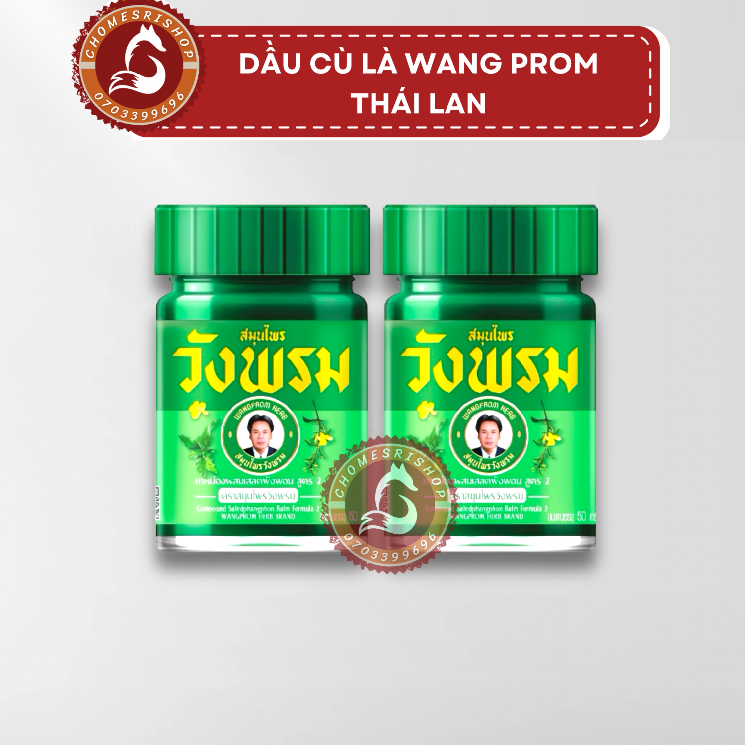 [100% thá¡] Dầu cù là Wang Prom thá¡ Lan 50gr