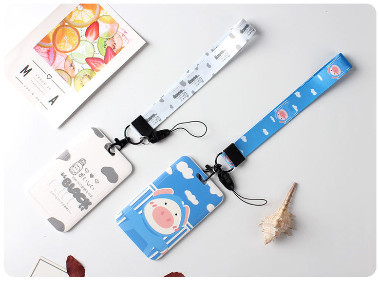 Strap student card (Style C) strap vertical card for school student office worker KUTE astray-combo Wire & Card-beyou