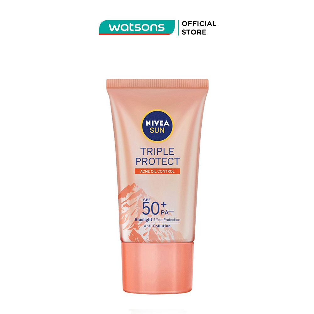 Kem chống nắng nivea himalayan salt acne oil control dưỡng da kiểm soát nhờn spf50+ pa+++ 40ml