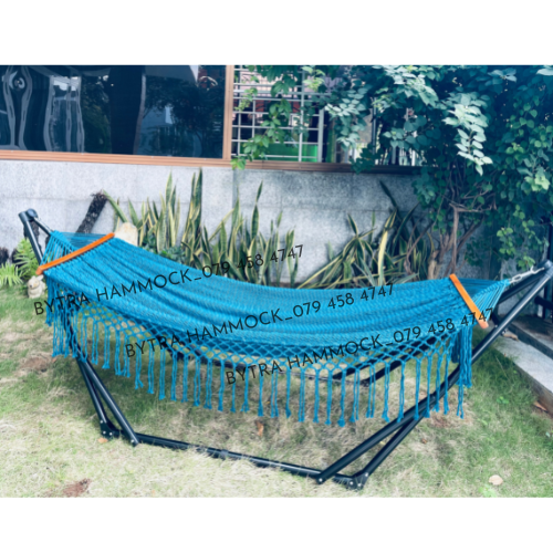 Võng xếp sắt sơn tĩnh điện cao cấp bao gồm khung võng và lưới võng nằm đan