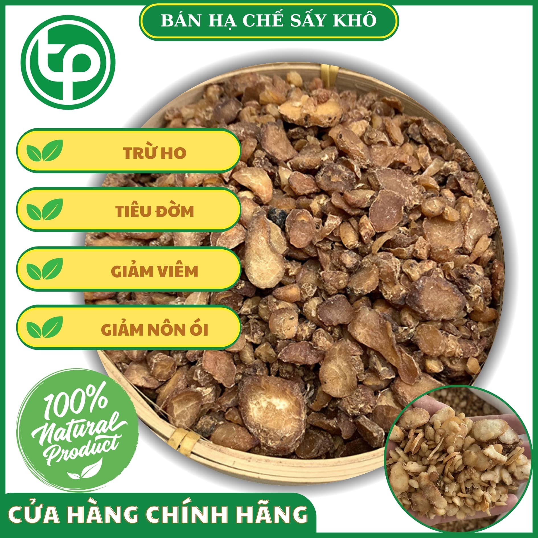 Bán hạ ( bán hạ chế) khô 100g - Tấn phát