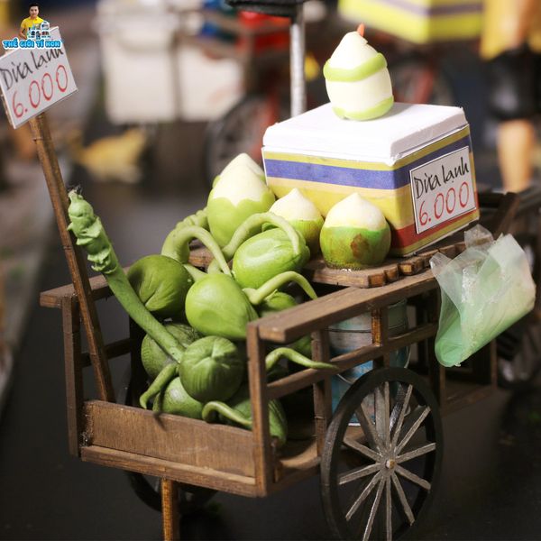[HCM] MÔ HÌNH SÀI GÒN TÍ HON - XE DỪA - HR17
