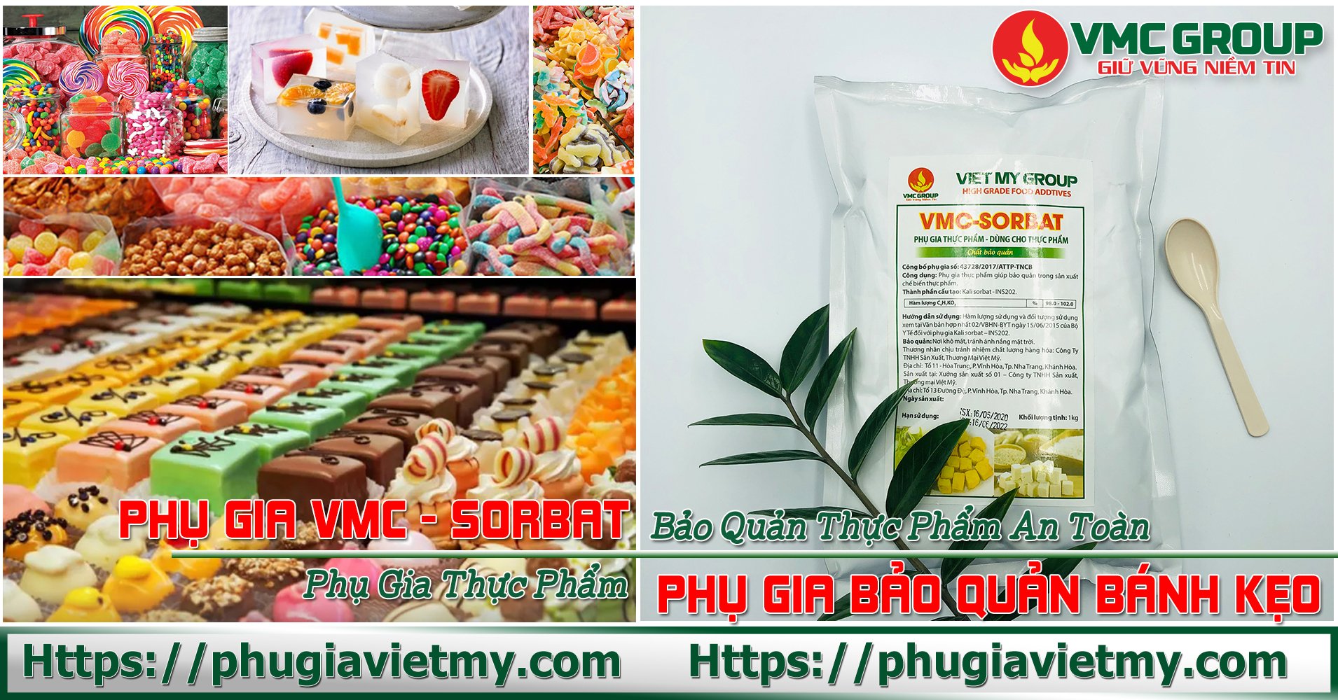 VMC Sorbat bảo quản AN TOÀN đạt chứng nhận ATTP
