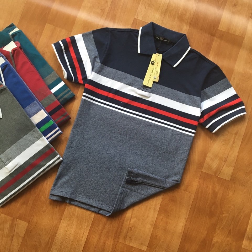 [HCM]ÁO THUN NAM MẪU SỌC CHẤT COTTON 100% CAO CẤP (SFBJHF323)