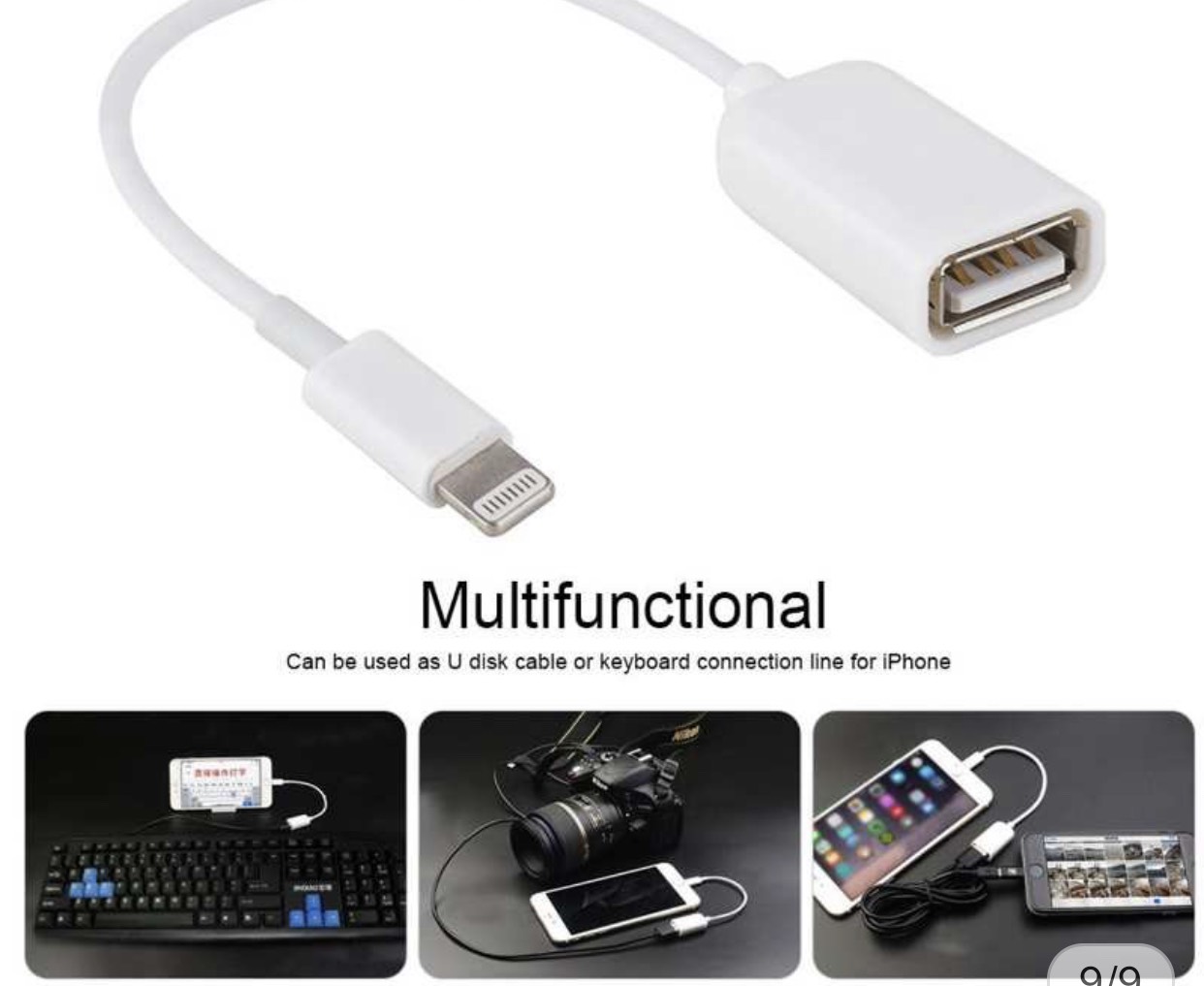 Cáp OTG  USB cho iPhone