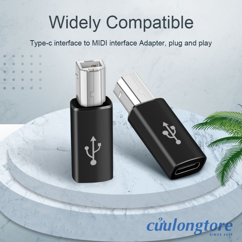 OTG Type C to USB Type B convert type C to type B 2.0 MIDI connector for printer fax machine scanner instrument piano electronic drum DJ