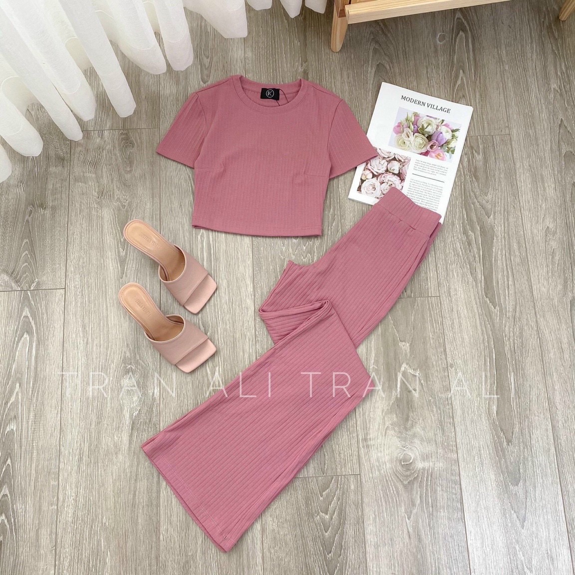 Sét thể thao thun gân tăm 3 màu cực chất