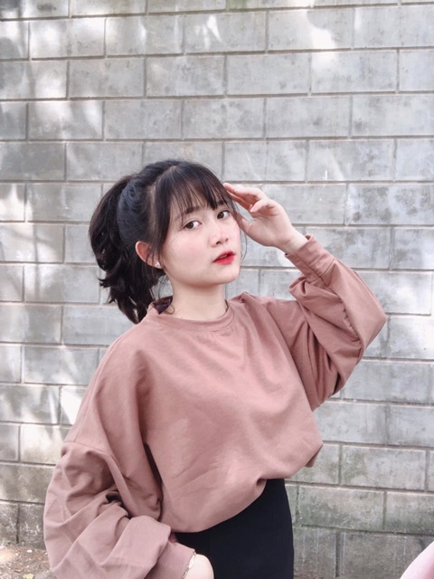 🔥SET VÁY XẺ TÀ + CROPTOP TAY DÀI TRƠN