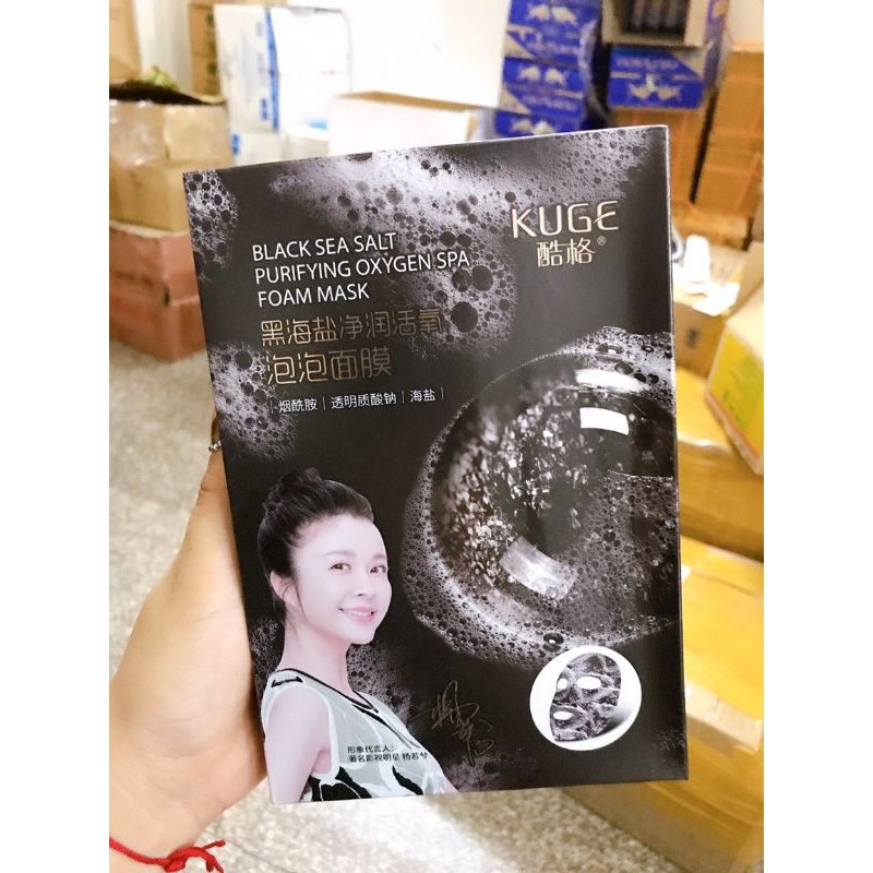 [HCM]Combo 10 Miếng Mặt Nạ Lụa Sủi Bọt Thải Độc Black Sea Trắng Da