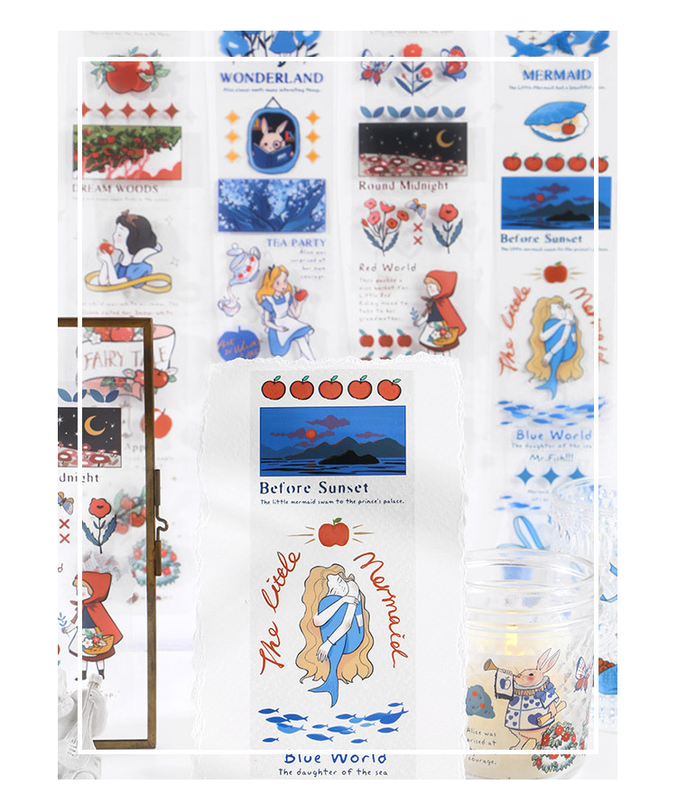[HCM]Masking Tape - Tấm sticker cổ tích (Hàng có sẵn)