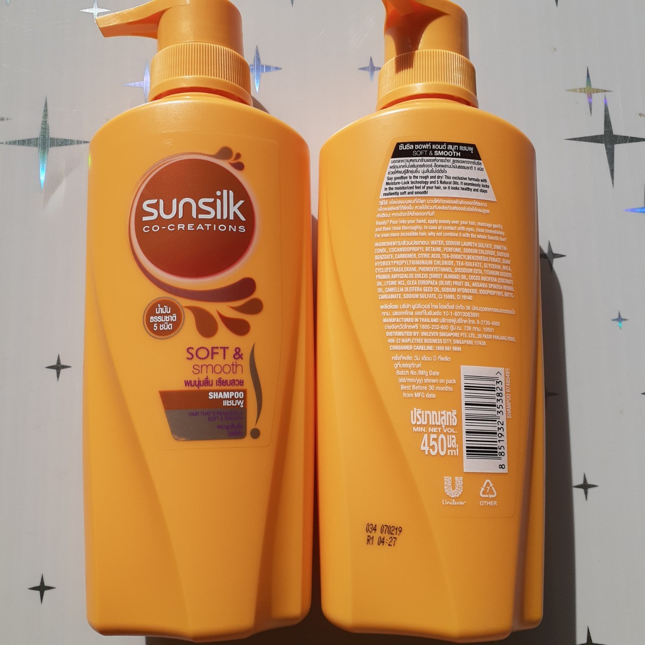 DẦU GỘI SUNSILK THÁI LAN 450ml- Màu Vàng