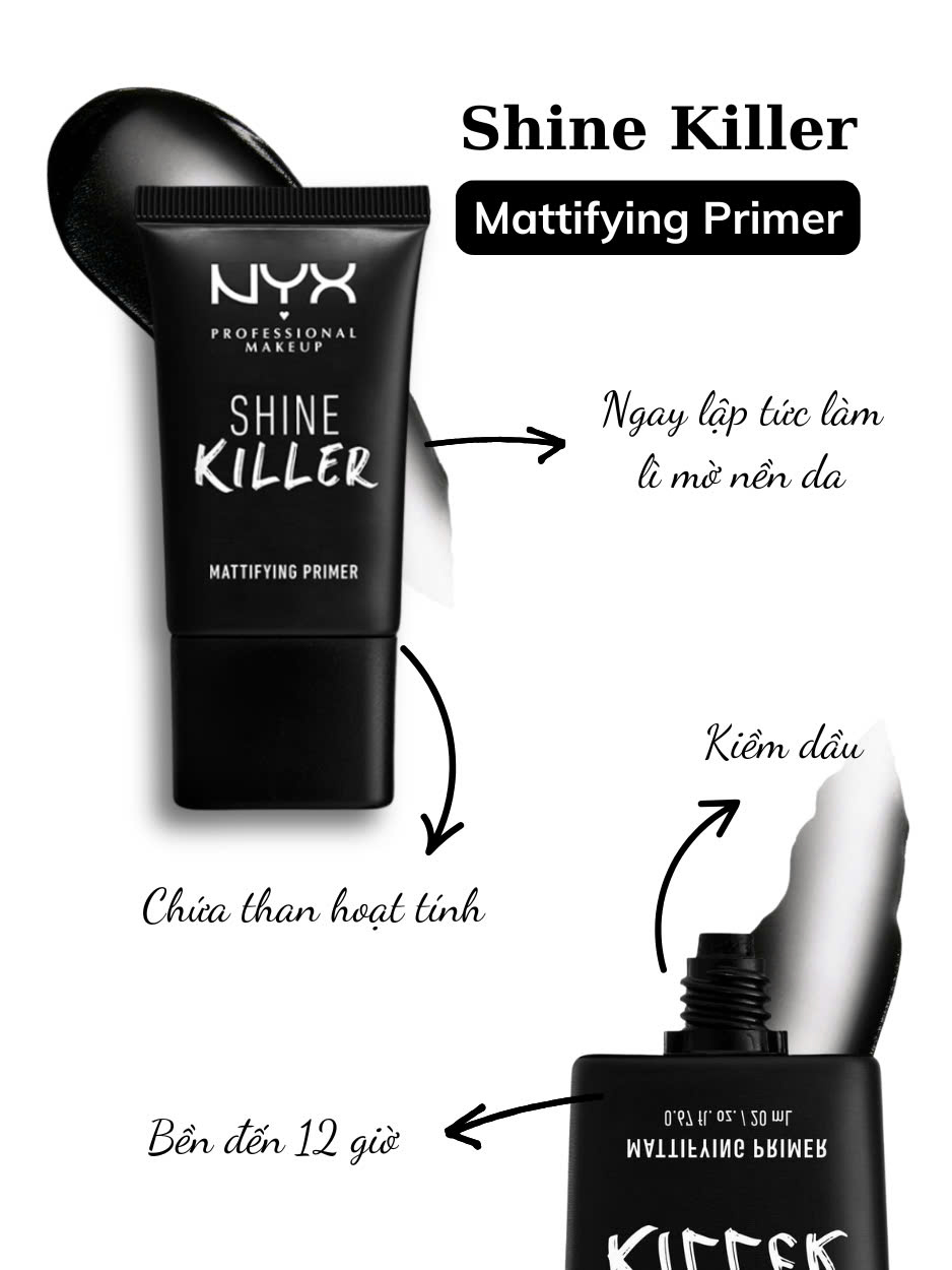 (No box) Kem lót kiềm dầu NYX Shine Killer