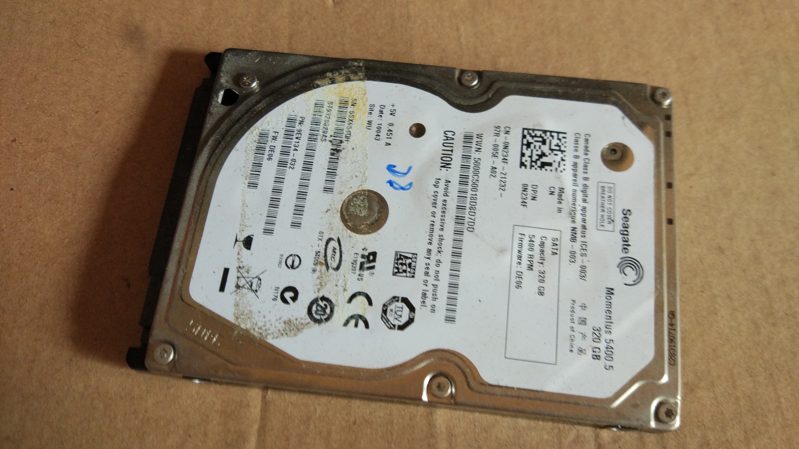 Ổ cứng laptop 320Gb HDD Seagate có sẵn Windows 10