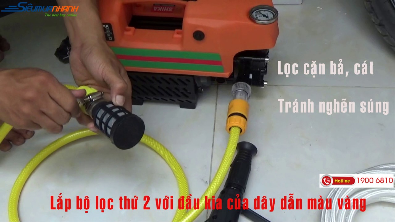 Dây cấp nước máy rửa xe mini - Máy rửa xe xách tay