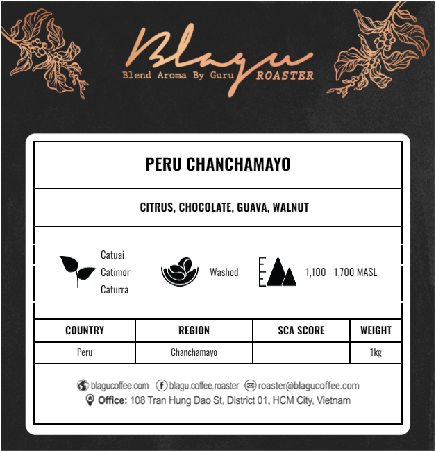 Cà phê nhân xanh Green Bean Peru Chanchamayo - 1kg
