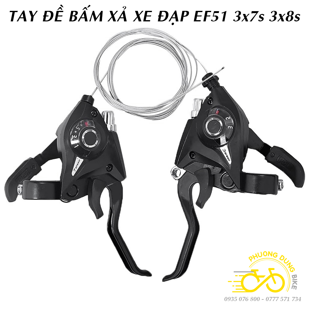 Tay đề xe đạp ST EF51 3x7 3x8 Speed