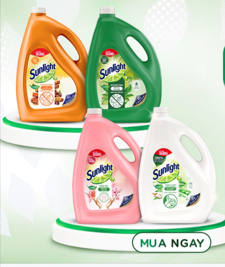 Nước rửa chén Sunlight can 3.5kg/ túi 3.4kg