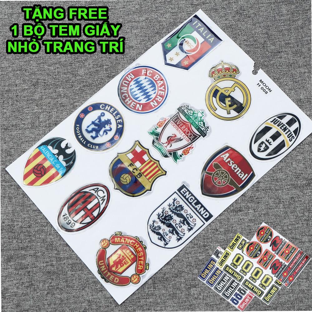 [HCM]Bộ tem logo tem nổi logo các câu lạc bộ bóng đá nổi tiếng trên thế giới