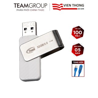 USB 32GB 3.0 Team Group C143 INC tốc độ upto 100MB s tặng đèn LED USB - Hãng phân phối chính thức (PT) thumbnail