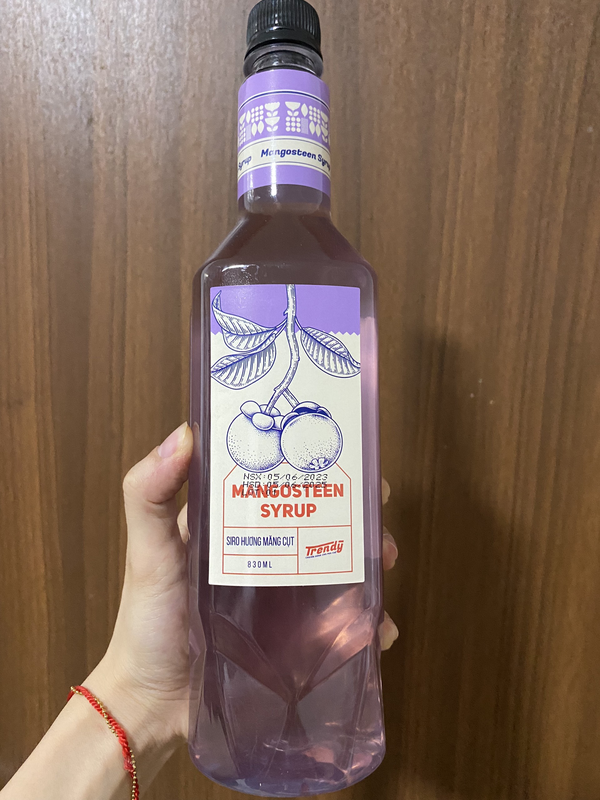 Siro măng cụt Trendy chai 830ml pha trà măng cụt thơm ngon