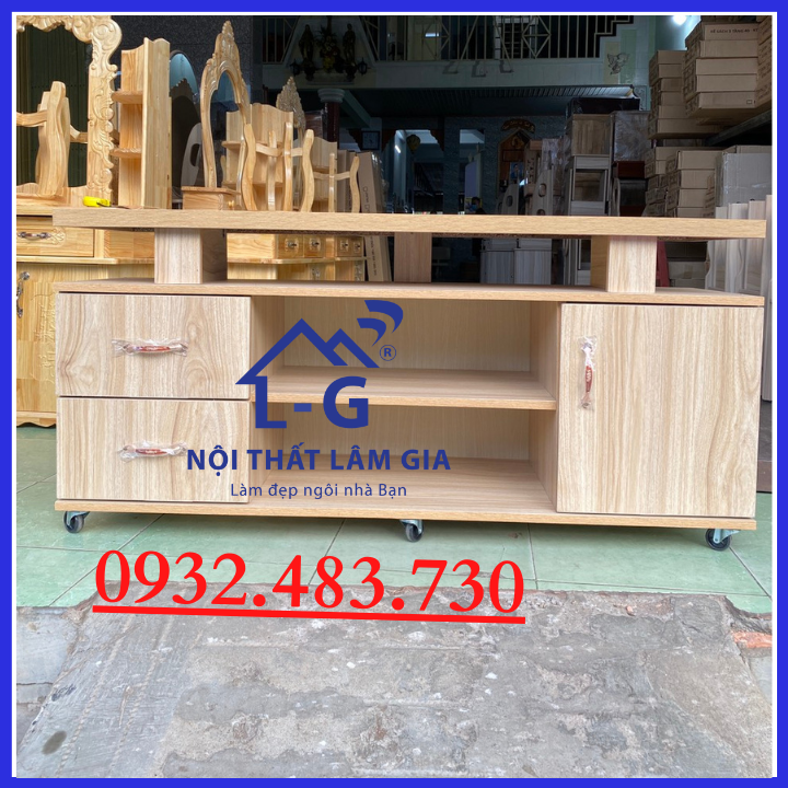 Kệ tivi cao cấp giá rẻ MFC ngang 1m2x66x40cm _giao hàng nhanh miễn phí hcm 1h