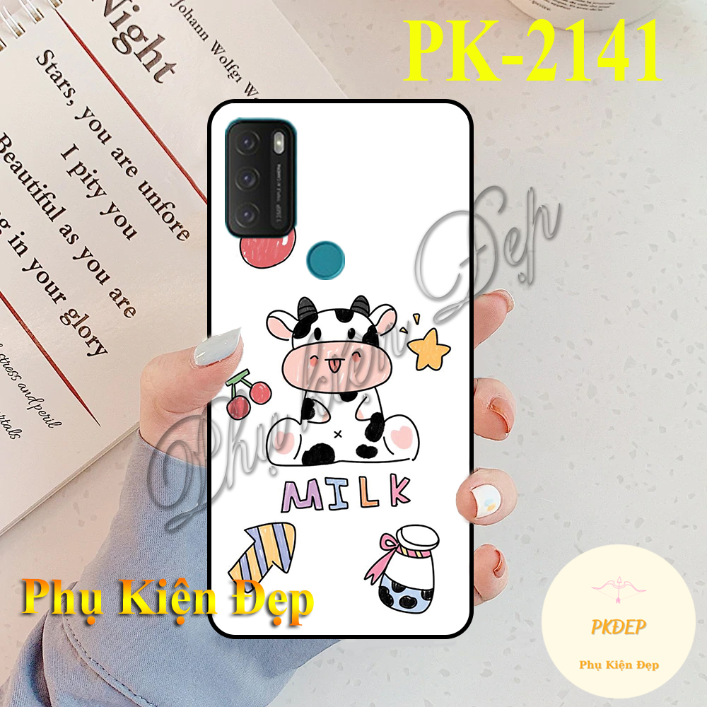 [HCM]Ốp lưng Vsmart Star 5 dẻo đen in hình Bò Sữa