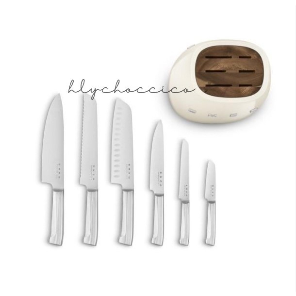 Bộ Dao Nhà Bếp Smeg, Smeg Knife, Bộ Dao Smeg 7 Món, Hàng Chính Hãng