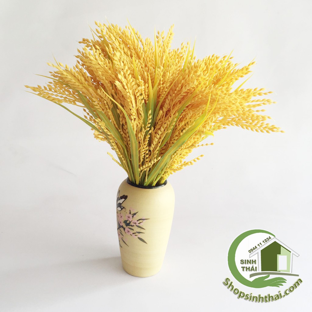 [HCM]Bụi cây bông lúa vàng - cây hoa giả cao cấp