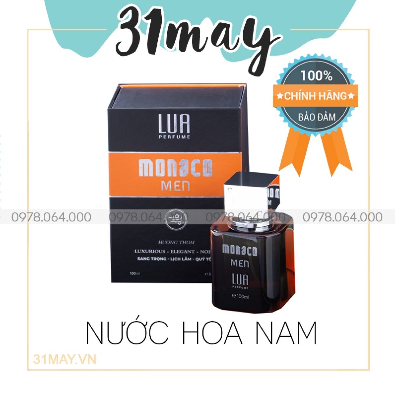 Nước hoa monaco men lua perfume chính hãng - nước hoa nam mùi hương lịch lãm 10ml