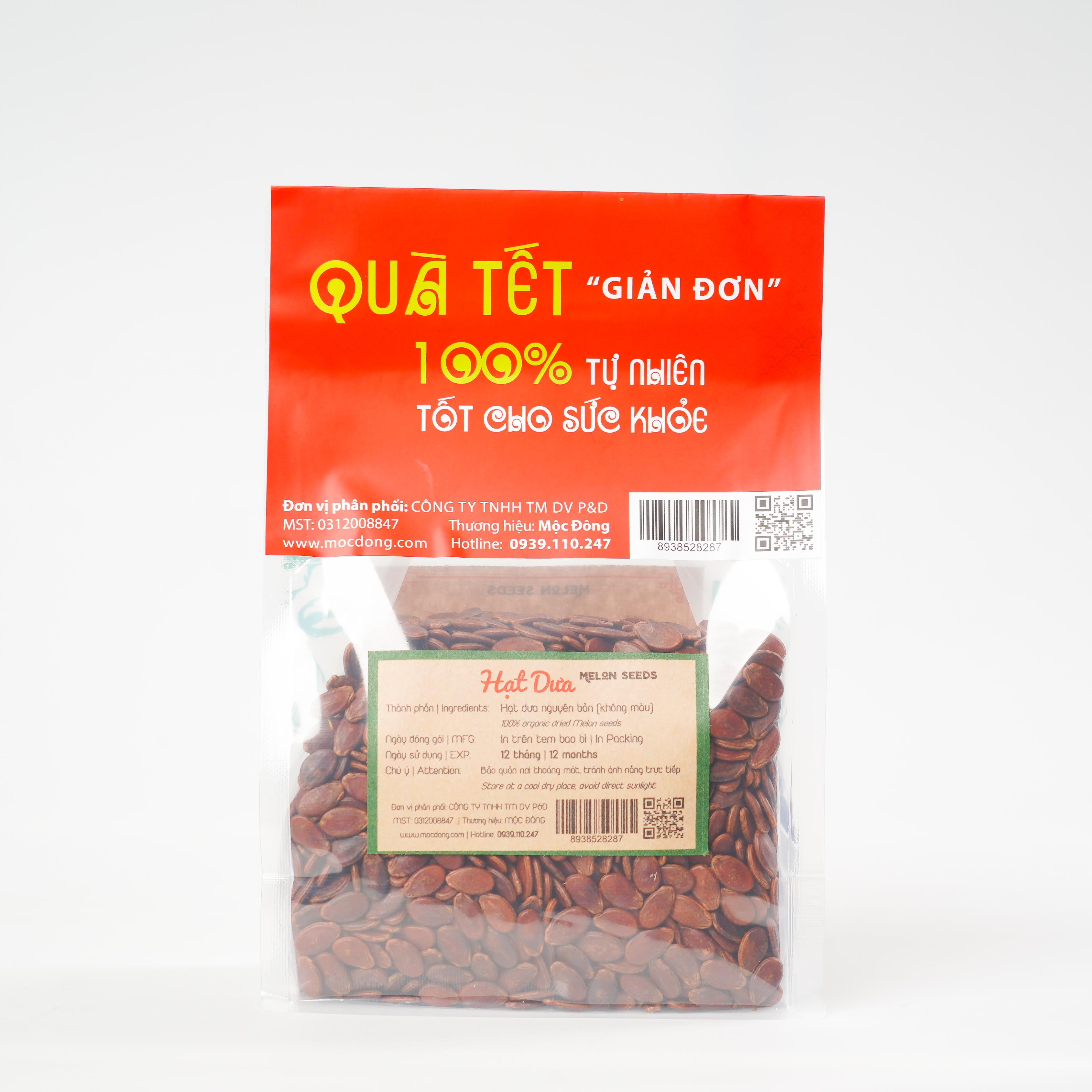 [Quà tặng Tết] Túi 500gr Hạt dưa không màu