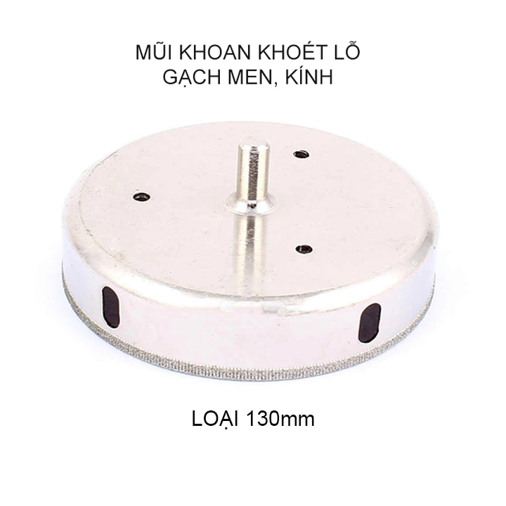 01 Mũi khoan khoét lỗ gạch men, kính, gốm sứ đa năng, kích thước từ 130-160mm tùy chọn