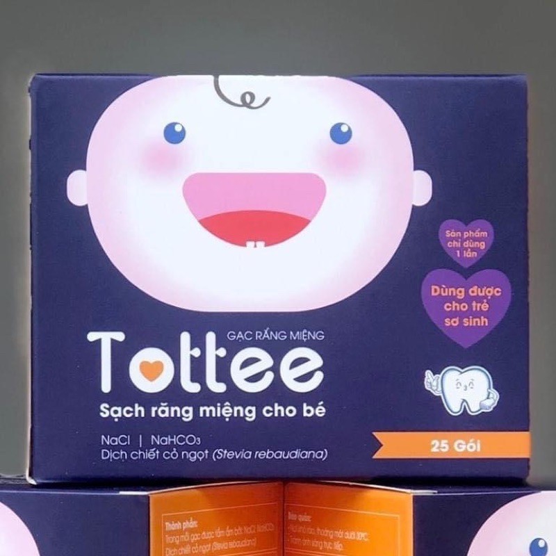 Gạc Rơ Lưỡi Tottee Tinh Chất Cỏ Ngọt Làm Sạch Và Ngăn Ngừa Các Vấn Đề Răng Miệng Cho Bé Mamababyvn