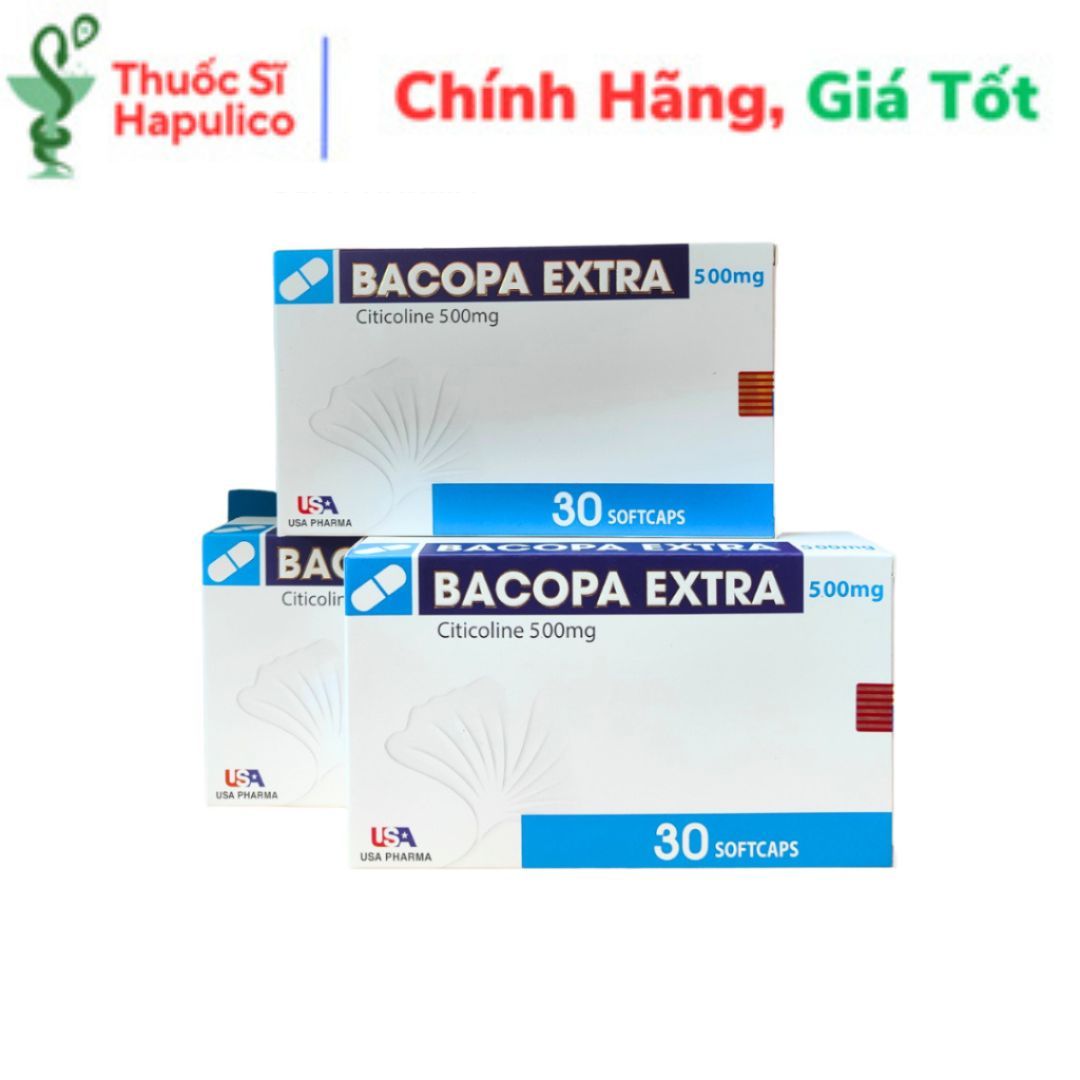 Viên uống tuần hoàn não Bacopa Extra Mediphar - Hộp 30 viên