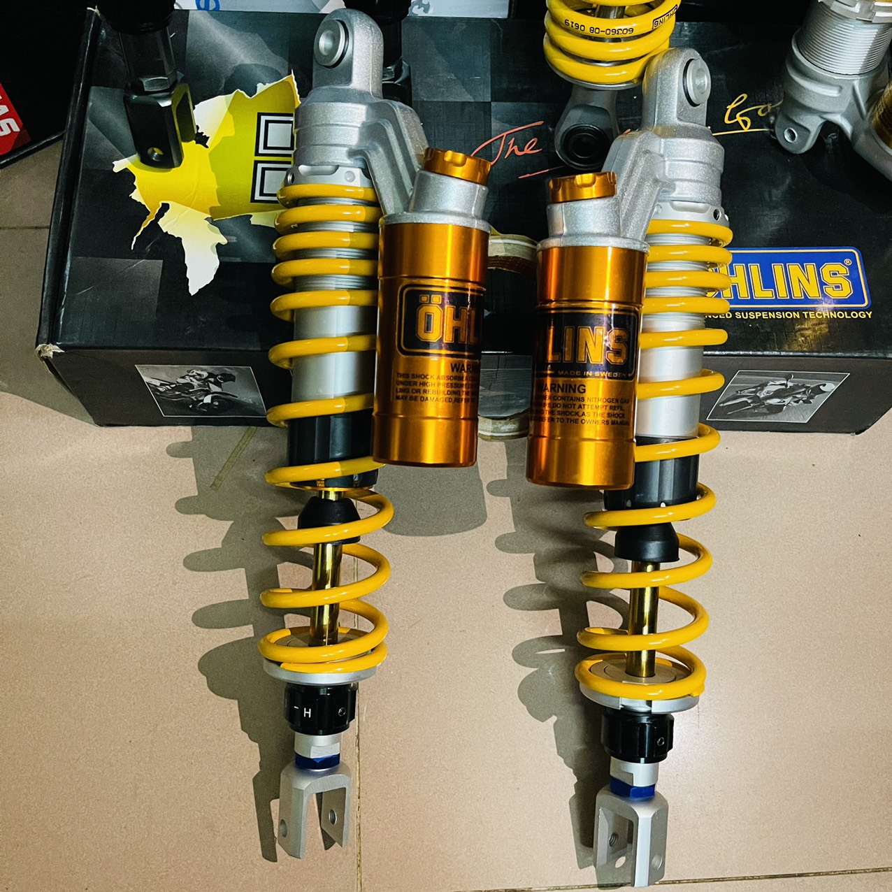Phuộc ohlins bình dầu gắn xe shvn các đời