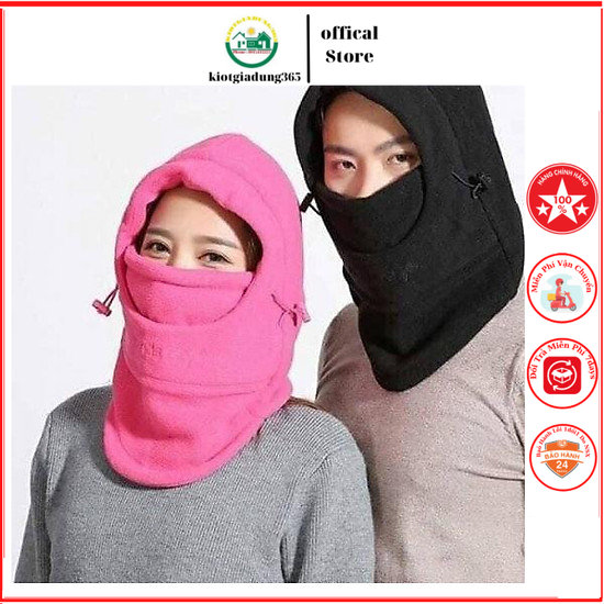 Combo 5 mũ trùm đầu đi xe máy ( trộn màu )