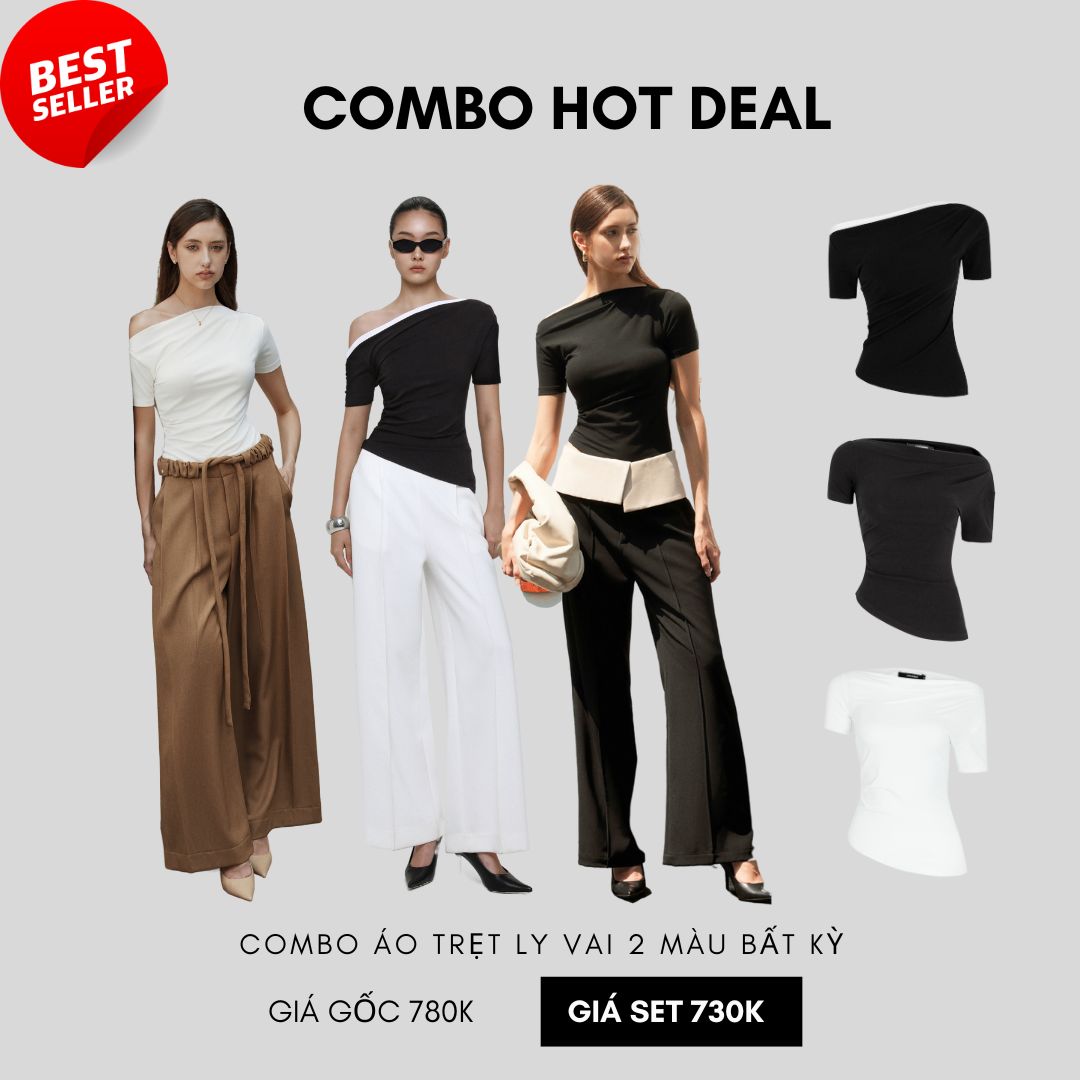 COCO SIN -  Áo Kiểu Nữ Lệch Vai Thun Bestseller