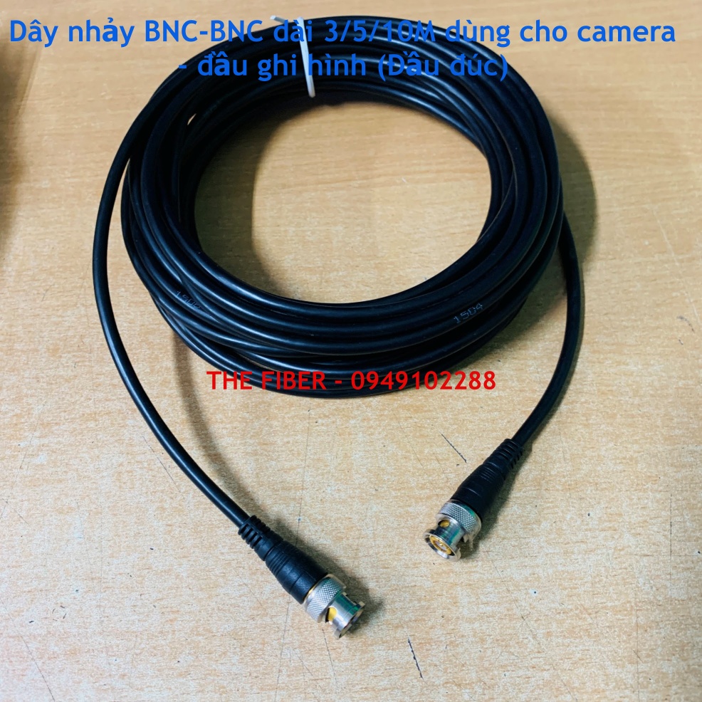 HCMDây nhảy BNC-BNC dài 3M 5M 10M dùng cho camera - đầu ghi hình Đầu đúc