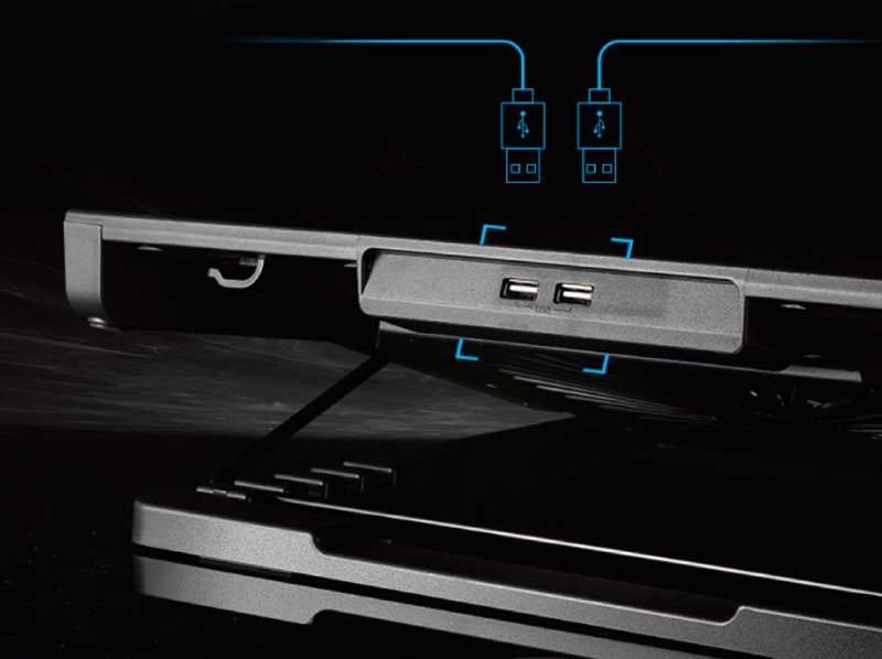 [HCM] Đế tản nhiệt Laptop VSP Cooler N33 LED RGB, Đế giá đỡ quạt tản hút nhiệt laptop máy tính bền tốt,đèn LED RGB sinh động,đẹp mắt,dùng với laptop từ 10 inch đến 15.6 inch.