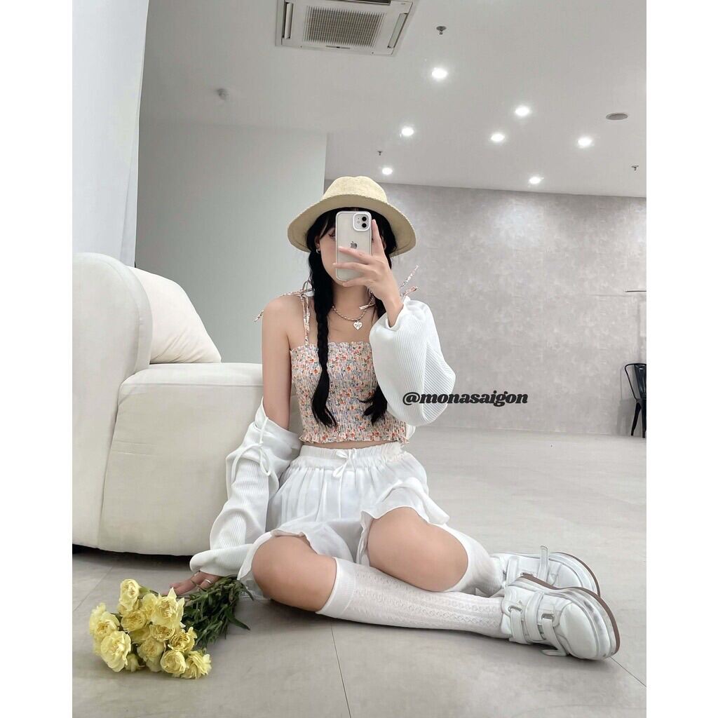 [VOUCHER 12%/149K] Áo ống hoa nhí MONÁ - GEM