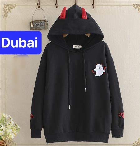 ÁO KHOÁC HOODIE NAM NỮ MA CUTE VẢI NỈ DÀY PHOM FORM RỘNG CHỐNG NẮNG, NÓNG ĐÔNG HÈ HOT TREND - DUBAI FASHION