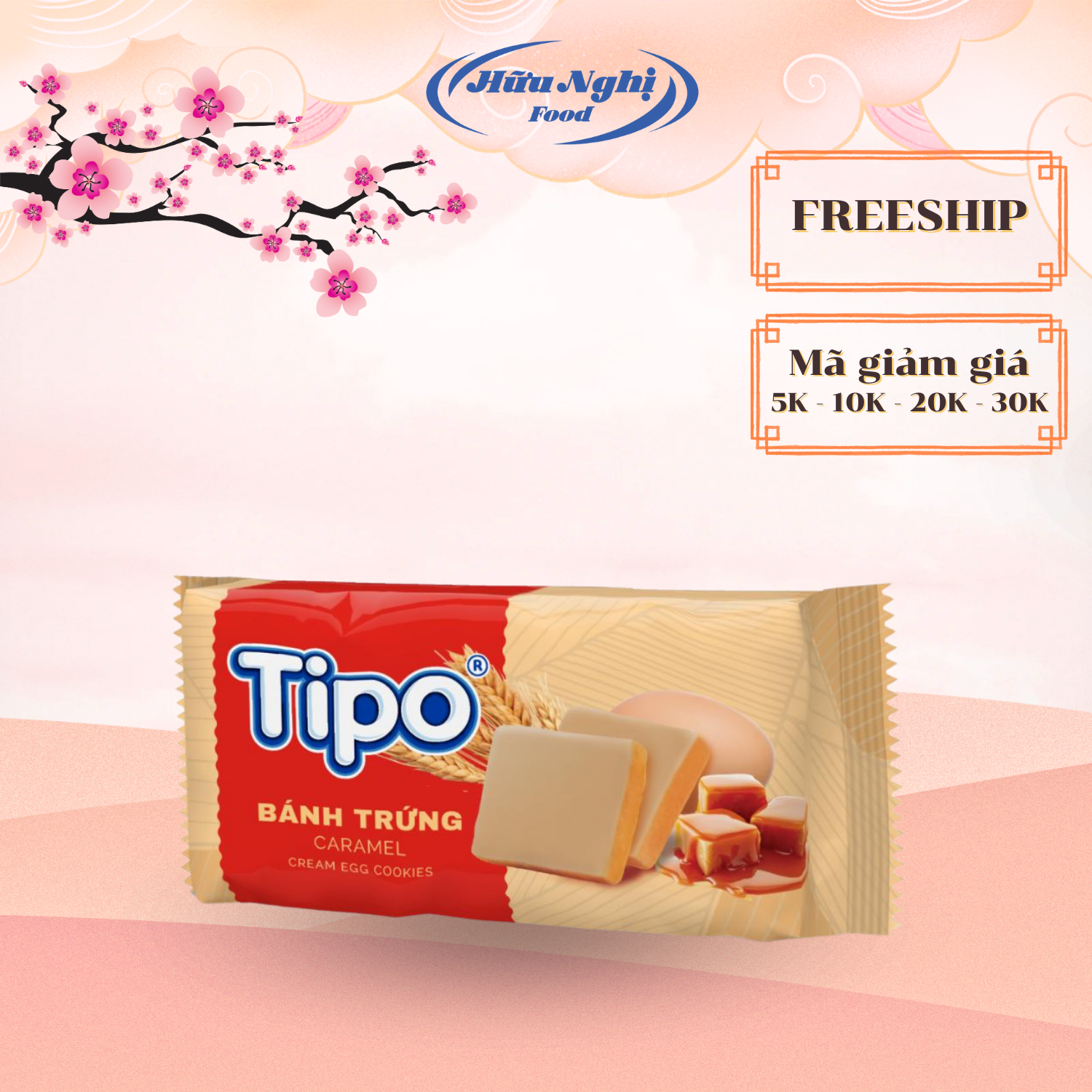 Bánh Tipo Trứng Nướng Caramel 60g
