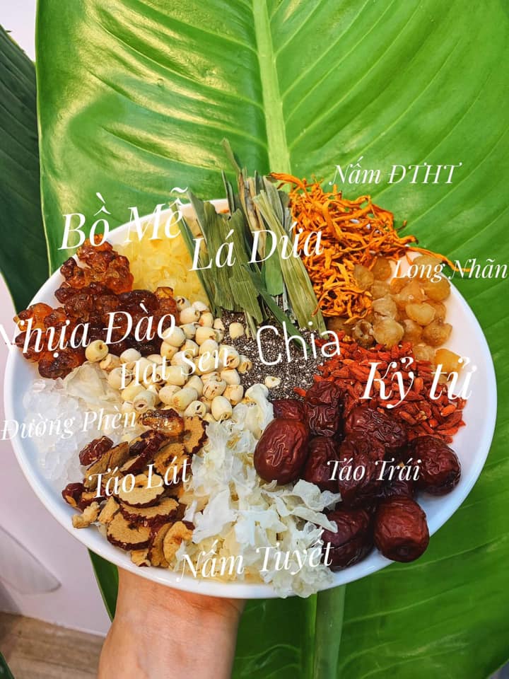 sét chè dưỡng nhan túi 350g gồm 13 vị (nấu được 14-18 chai)