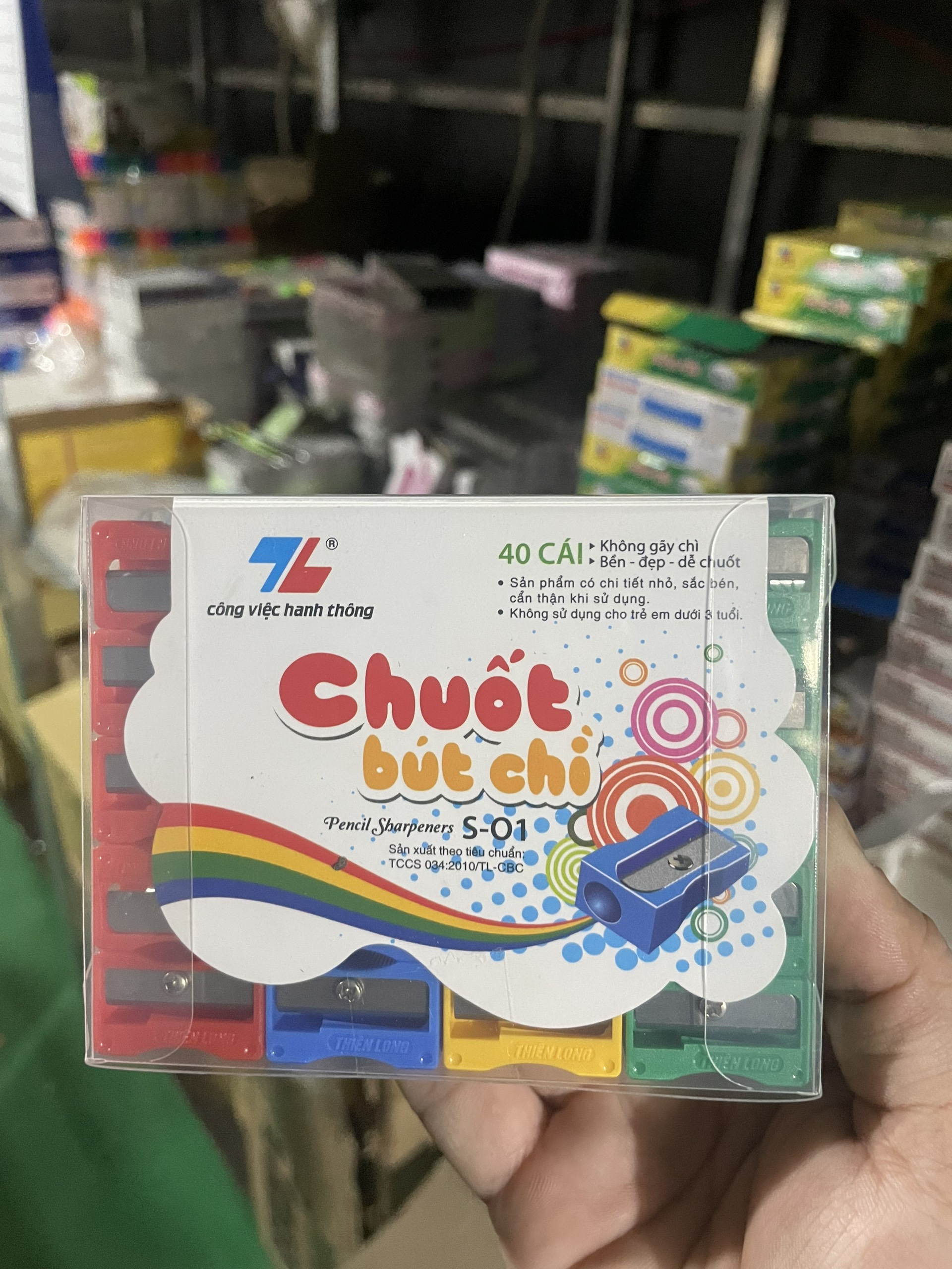 Chuốt bút chì thiên long s-01