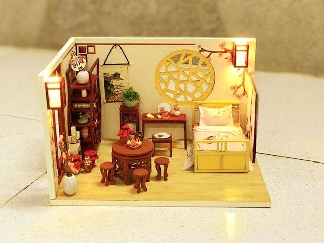 Mô hình nhà gỗ DIY " Khuê phòng"