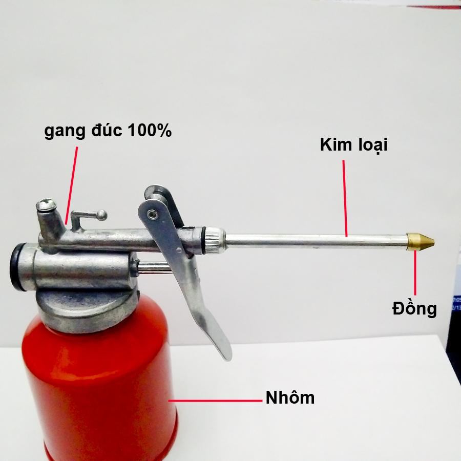 Bình châm nhớt, Gang đúc kim loại 100%