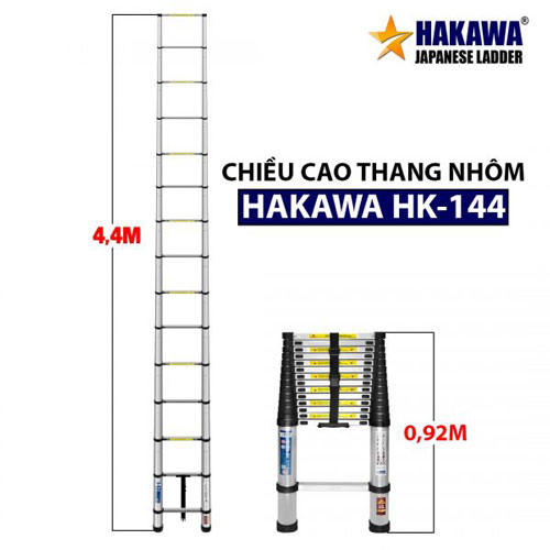 Thang Nhôm Rút Đơn Hakawa HK-144