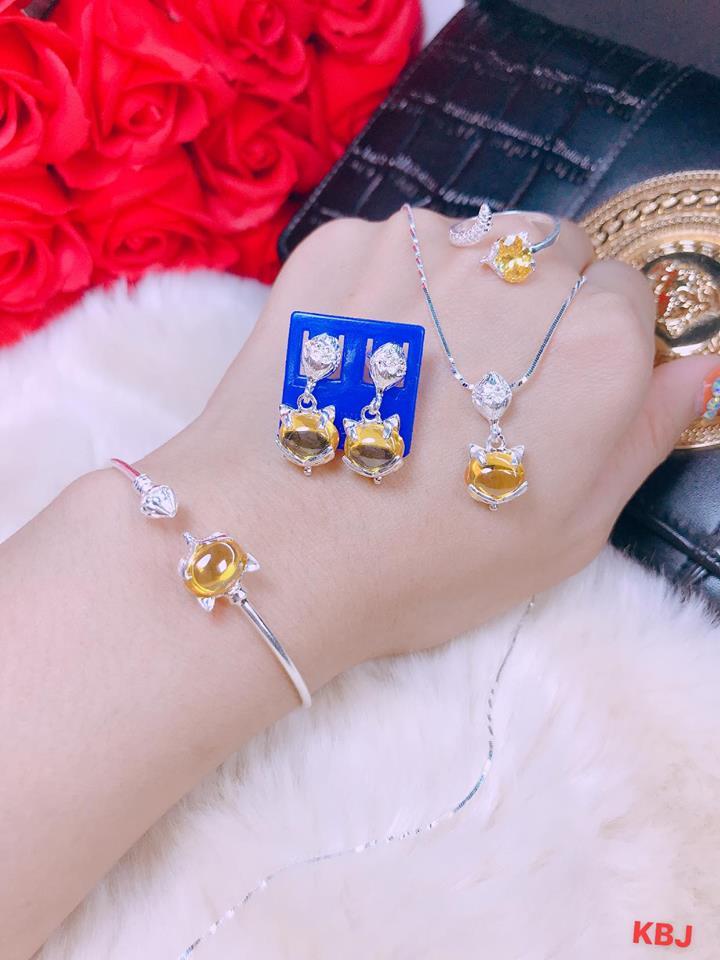bộ trang sức bạc hồ ly BTS55