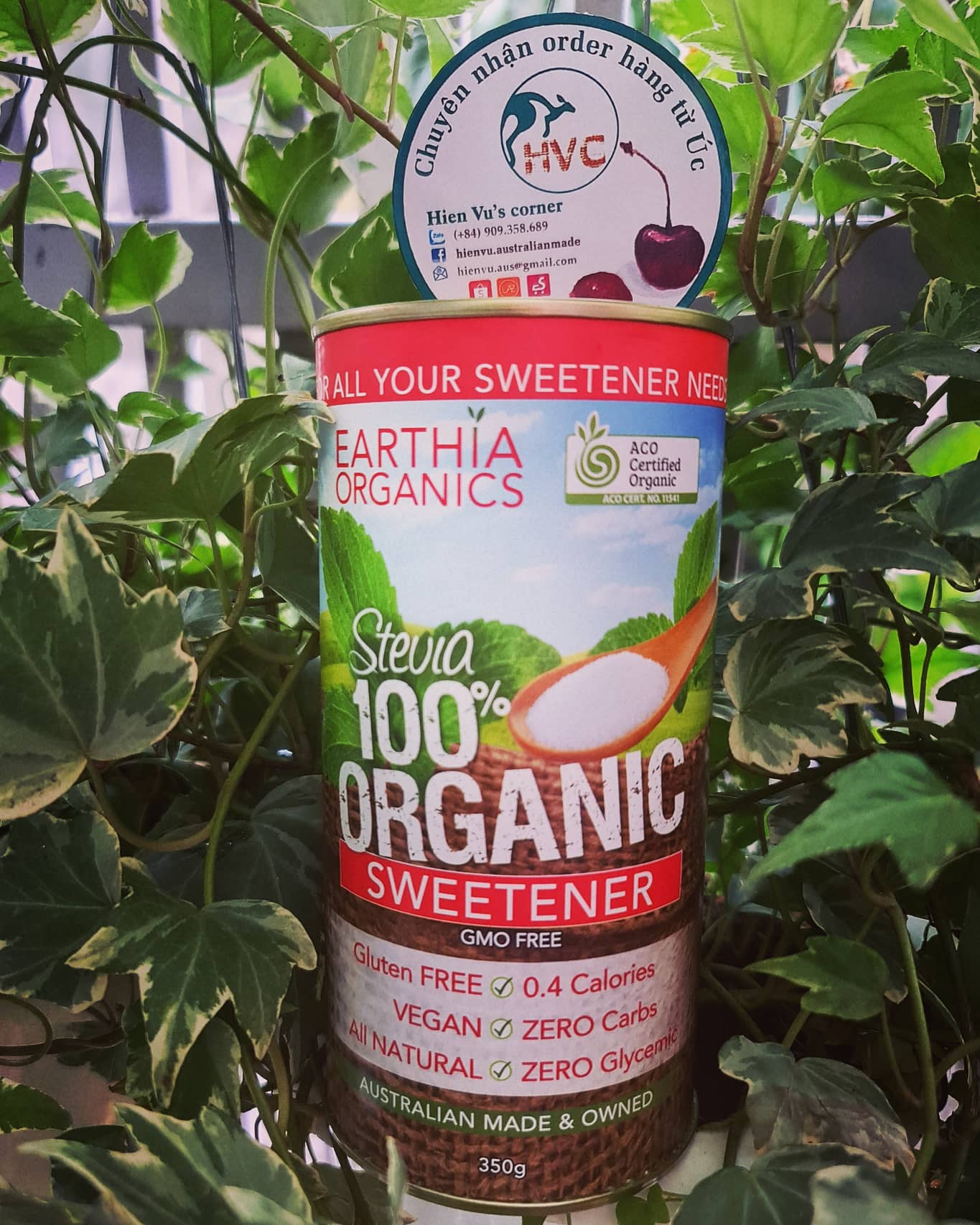 ???? đường hữu cơ úc - sugarless organic stevia 350g mới