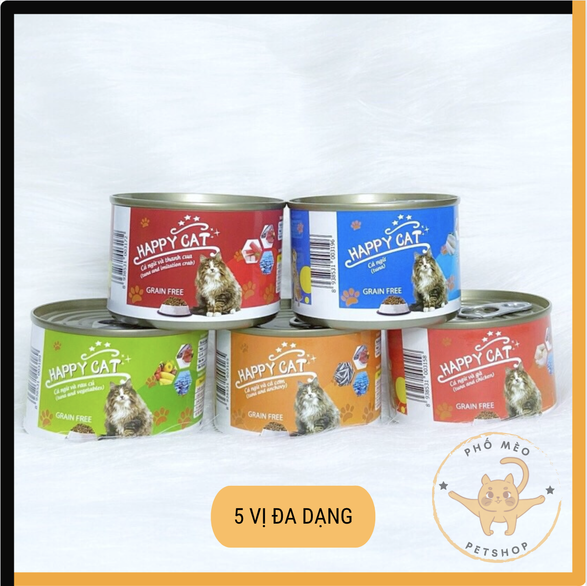 Pate lon HAPPY CAT cho mèo 160g
