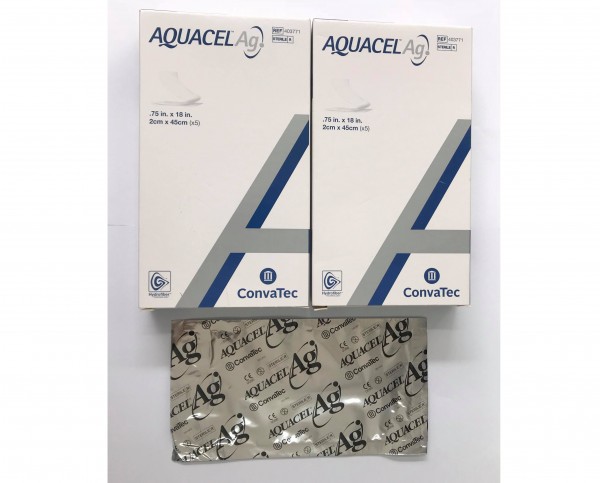 GẠC AQUACEL AG 2X45cm dùng cho các vết thương nhiễm khuẩn hang hốc...